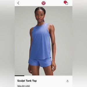 Lululemon sculpt tank top